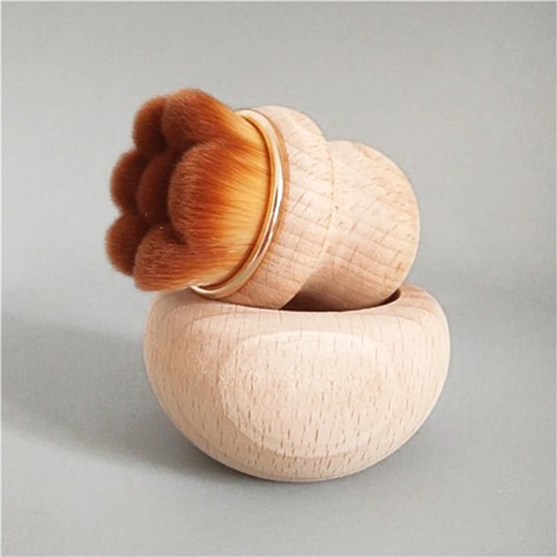 #505 Private Label Mushroom Style Makeup Brush Foundation Blush Face Powder Brush Kabuki Concealer Tools Kit OEM ODM 1PC/OPP Bag