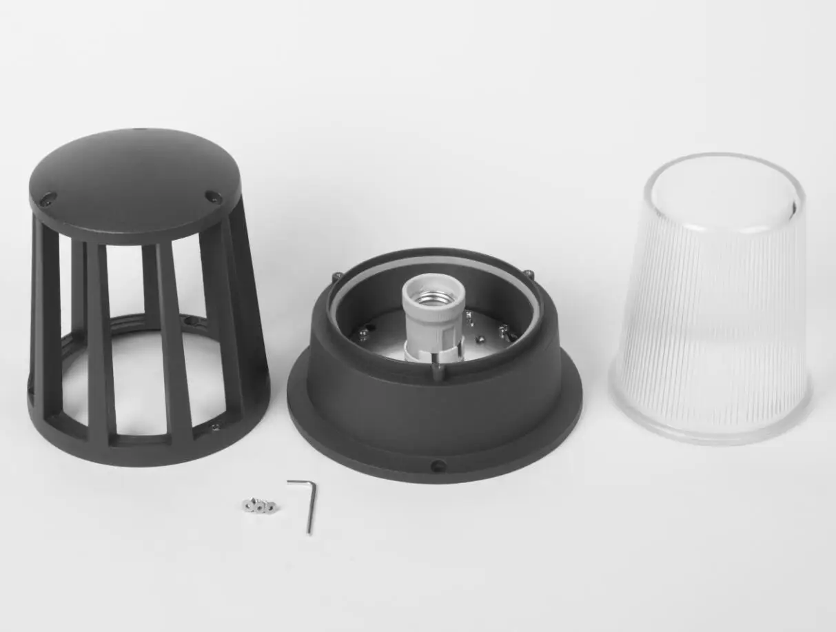 Savia modern outdoor light gate post E27 IP44 aluminium pathway post lamp pillar chapiter lamp garden wall post lantern