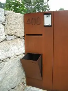 Современный персонализированный металлический почтовый ящик Corten