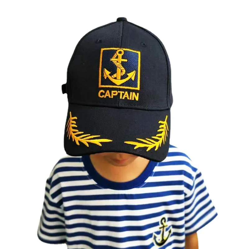 New Adjustable White Sailor Captain Hat Yacht Ship Boat Kids Sailor Captain Baseball Caps