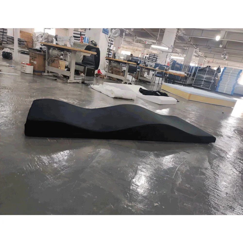 Customize massage table mat curved lash bed pads wave thin lash bed topper orthopedic high density memory foam curved mattress