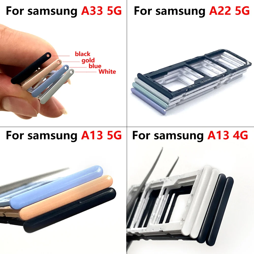Карта памяти Micro SD Sim адаптер держатель для Samsung A13 A22 4G A33 5G SIM Слот карт корпус запасные части