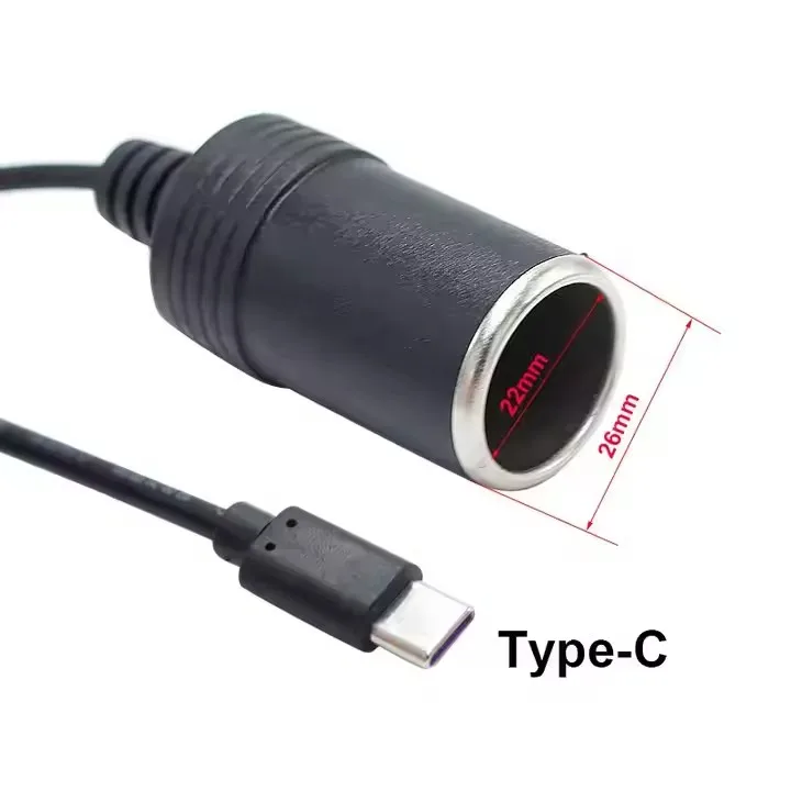 5V-12V Adapter Motor Electrical Female Charging Wire Power Car Cigarette Lighter Socket DC 12-24V Radio Tuner for RV Boat