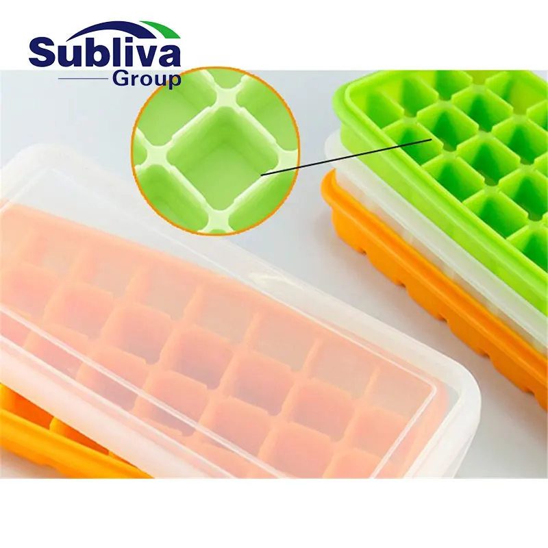 DIY Creative Big Ice Cube Mold Square Shape Silicone Ice Tray Fruit Ice Cube Maker Bar Kitchen Accessories