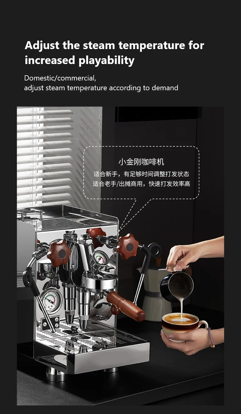 Smart Electric Italian Coffee Maker Espresso Syphon Automatic Programmable Multifunctional Stainless Steel Housing Car Use US