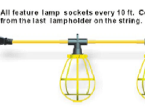 
Shanghai Linsky Yellow Temporary Portable String Lighting 100ft Male Female End 