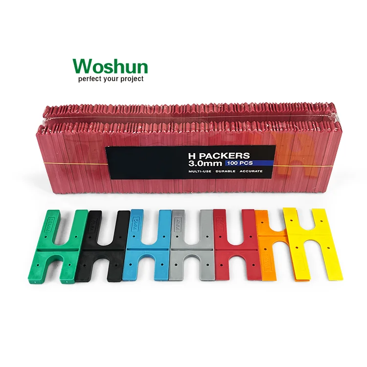 95x46mm Plastic Window Packer H Type Window Shims Flat Glazing Packer PVC U Shape Packer Spacer for Window and Door Frame