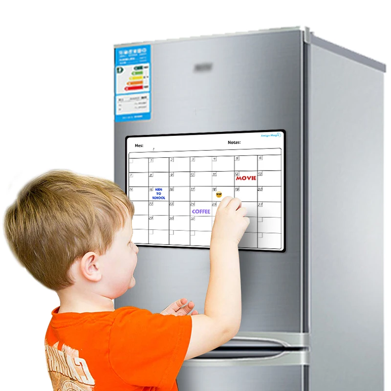 Factory Direct Supply Fridge Hot Sales Customized Dry Erase Magnetic Whiteboard Weekly Calendar Planner Whiteboard Magnet