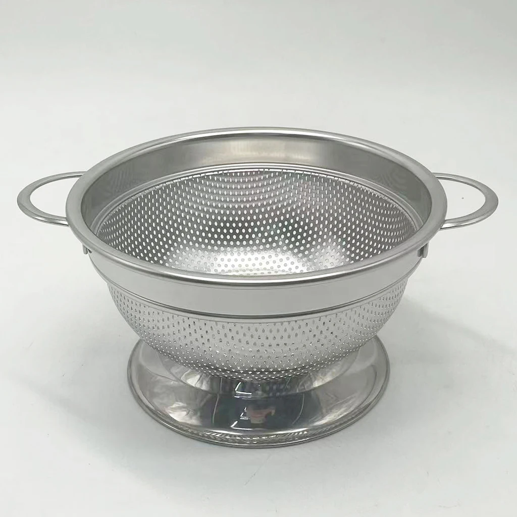 FTS colander and basket strainer for fruit metal chinese metal colander stainless chinese colander