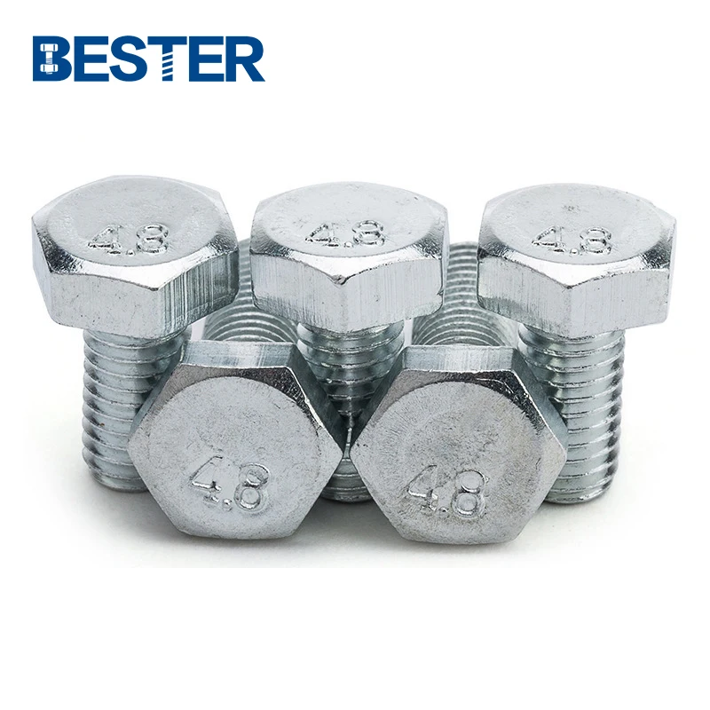 Ningbo fasteners din933 din931 GB5782 GB5783 white zinc imperial black hex bolt and nut 30mm m8 m9 m10 m16 m30 M75