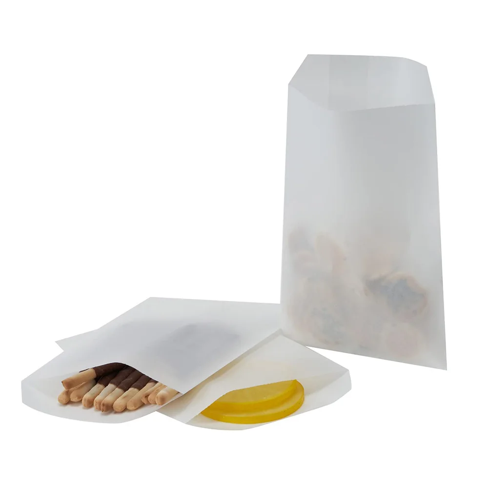 Wholesale 3x5 4x6 5x7 6x8 Inch 100 Pack Semi-transparent Small Flat Paper Bags Glassine Waxed Bags For Party Favor