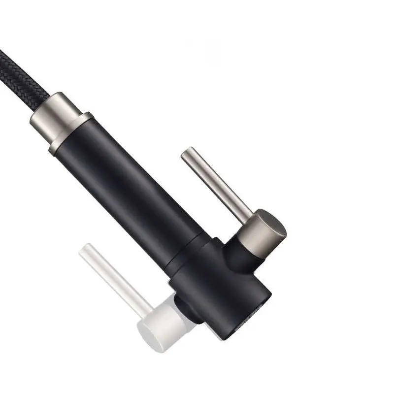 Contemporary 3 way Pull Down Apron Front Kitchen Sinks Faucet Goose Neck Spring Taps Kitchen Sink Taps