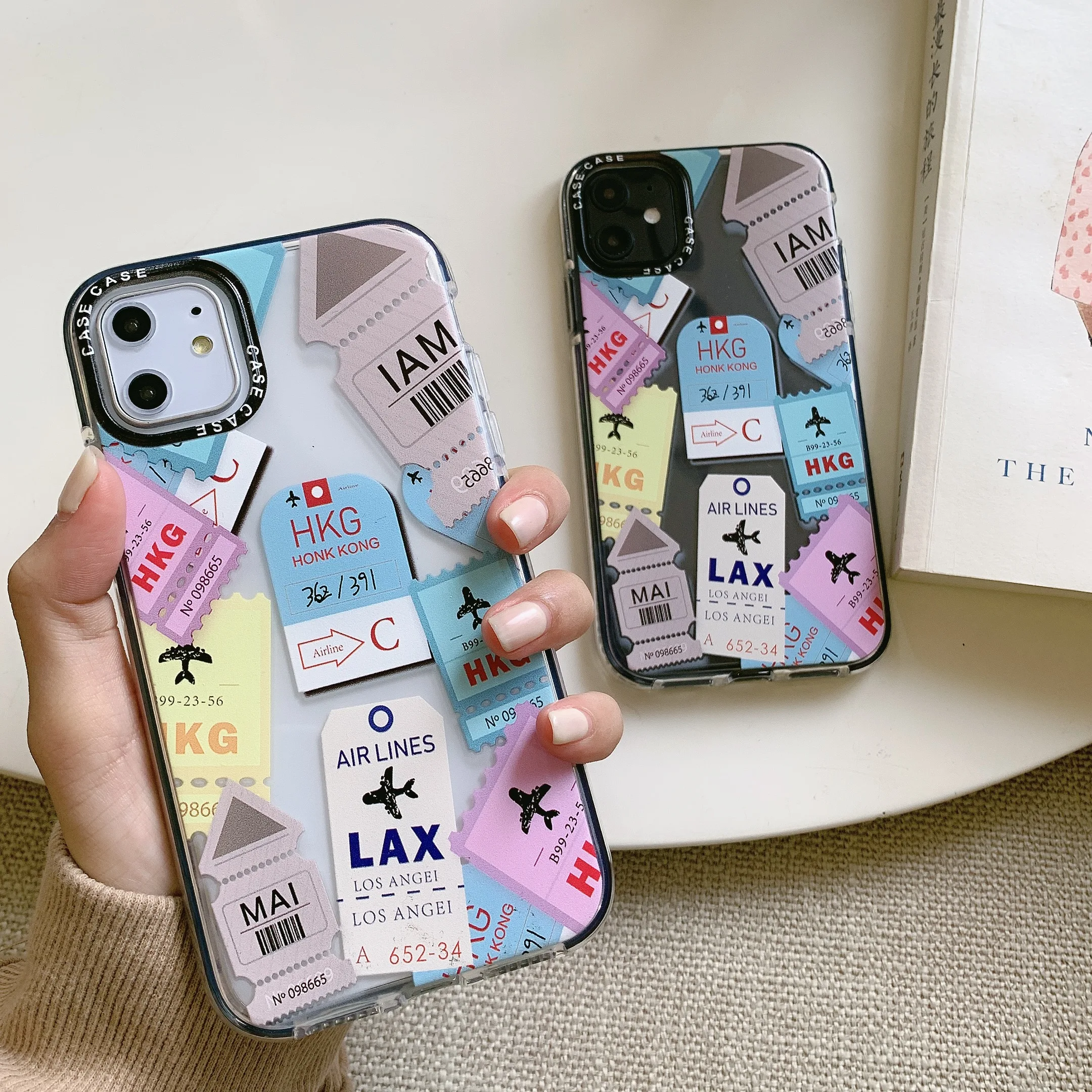 Чехол для iPhone 7 11 13 pro xs max xr x 8 Plus, винтажные прозрачные штампы с билетом для путешествий, мягкий чехол из ТПУ для iPhone 11