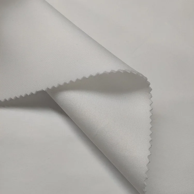 2022 Plain White Dyed Polyester Stretch Fabrics Cloth 3D Tech Scuba Fabric For Hoodie