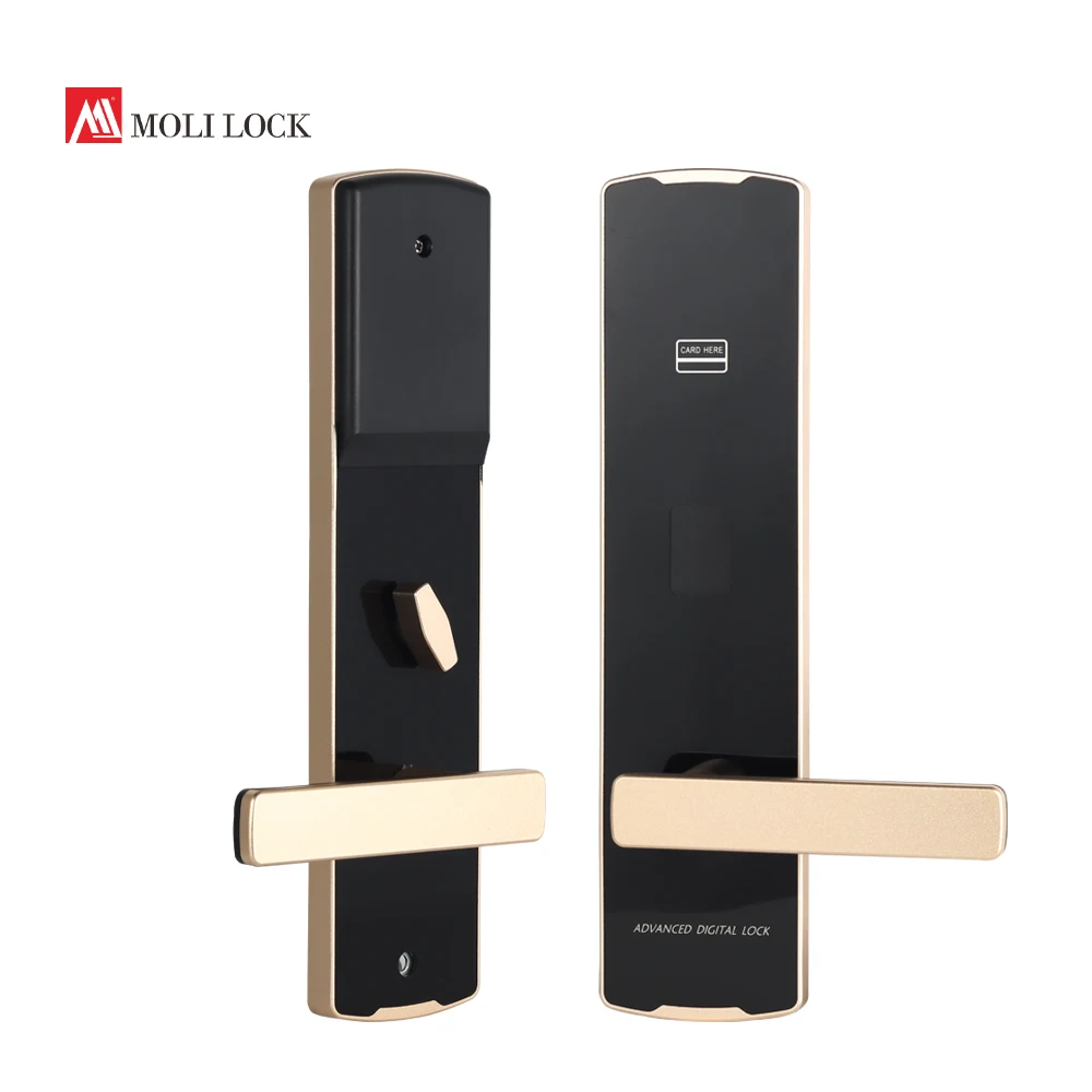 Oem Factory Price Hotel Key Card Reader Swipe Digital Security Smart Hotel Door Lock With Free Management System