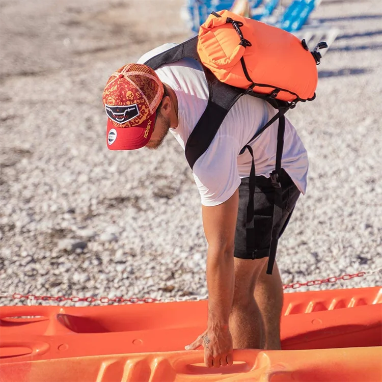 Neon Bright Color Tow Float Bubble 28liter Swimming Buoy Waterproof Dry Bag Backpack PVC Phone Protector For Open Water Swimming