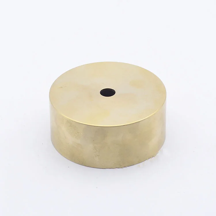 Pure brass lamp ancient chandelier arm fixed ceiling plate disc straight side flat cover floor lamp table lamp lighting fixture