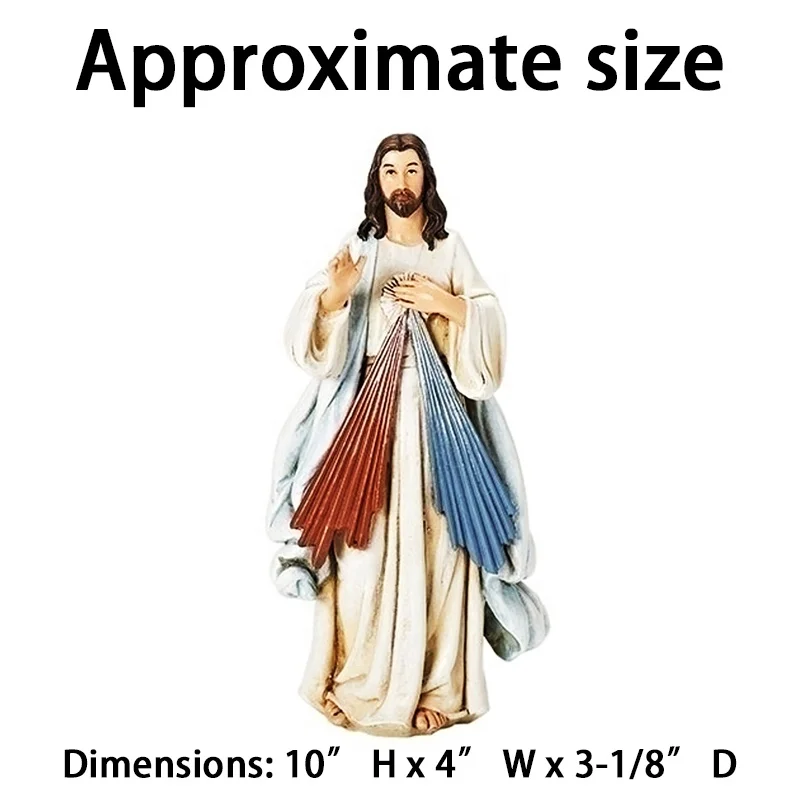 Wholesale custom religious decoration Catholic Jesus statue sculpture handmade resin Divine Mercy figurine