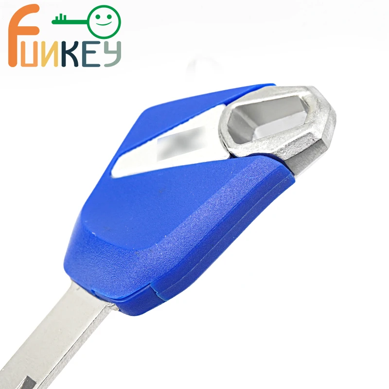Blue Replace left Side Slot Uncut Blade Motorcycle Key Blank for KAWASAKI Z-1000 Z 1000 Z1000 2014 2015
