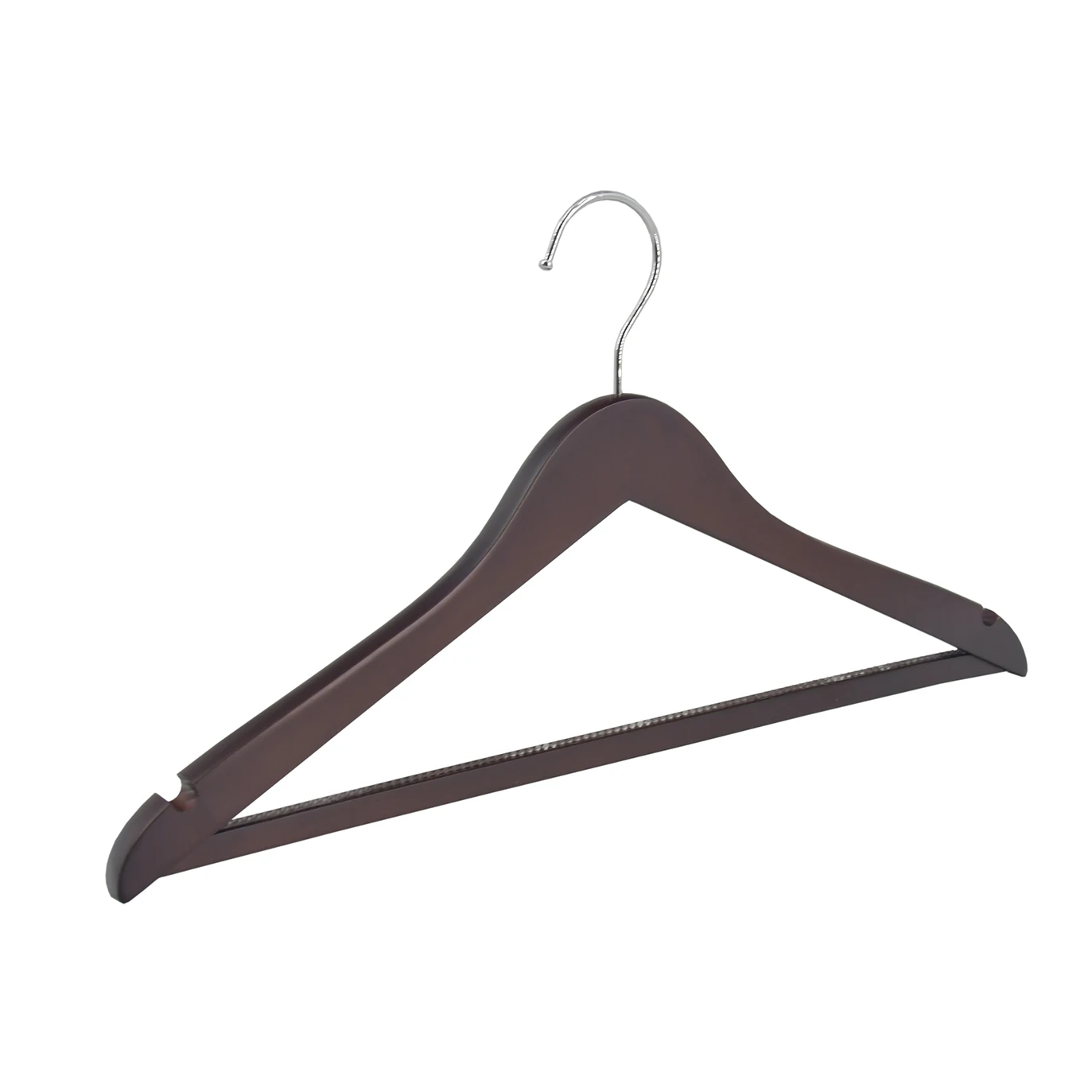 Manufacturer custom hanger clips wooden suit clothes hanger with clips for cloths