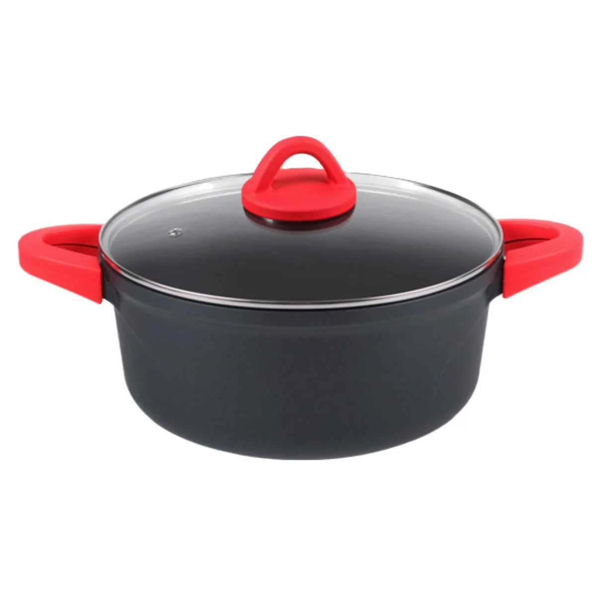 Customized aluminum  gift set non-stick pot household gift pot double-ear double bottom deep soup pot