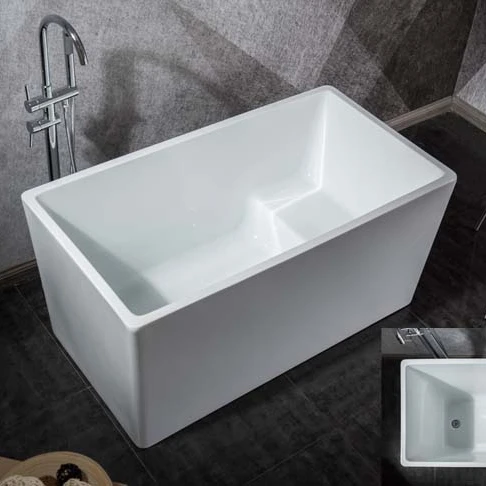Matte White Various Size Options Corner Square Freestanding Bath tub with seat Prices Fiberglass Bathtubs