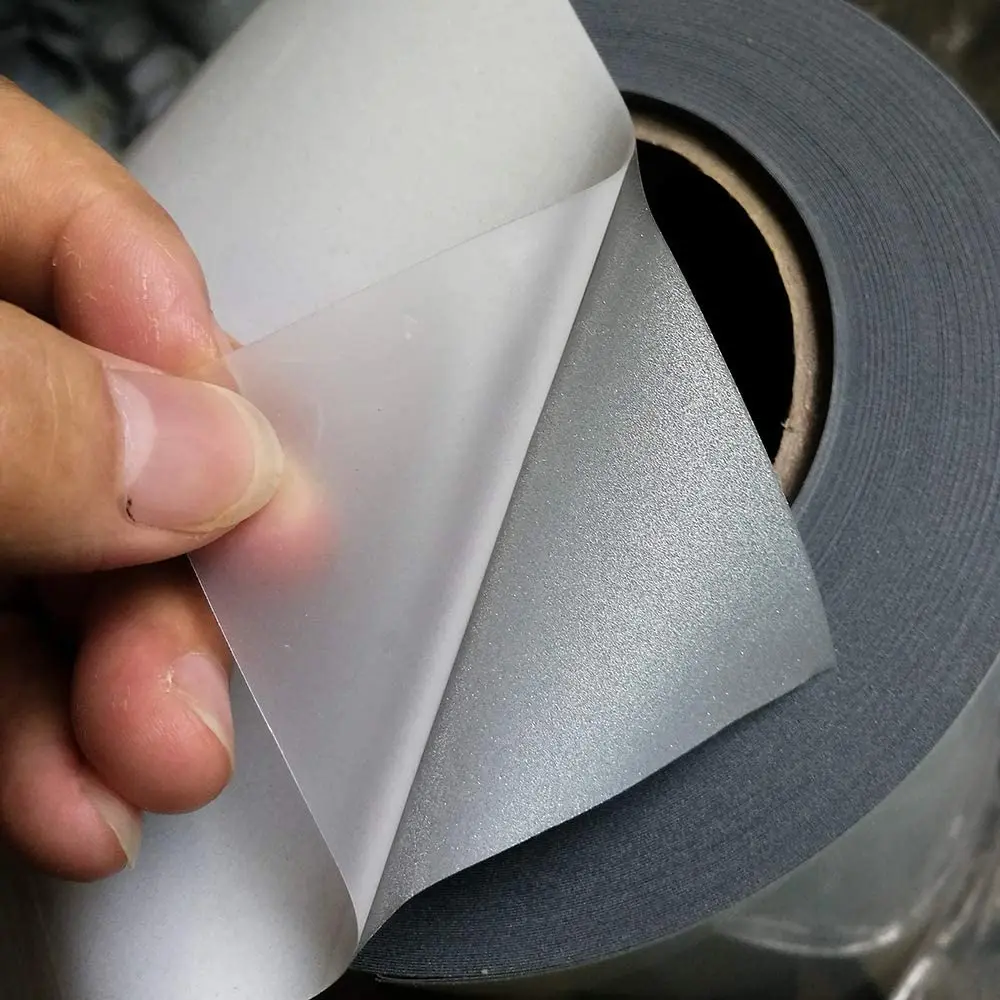 Customized Silver Color Iron on Press Reflective Heat Transfer Film Vinyl