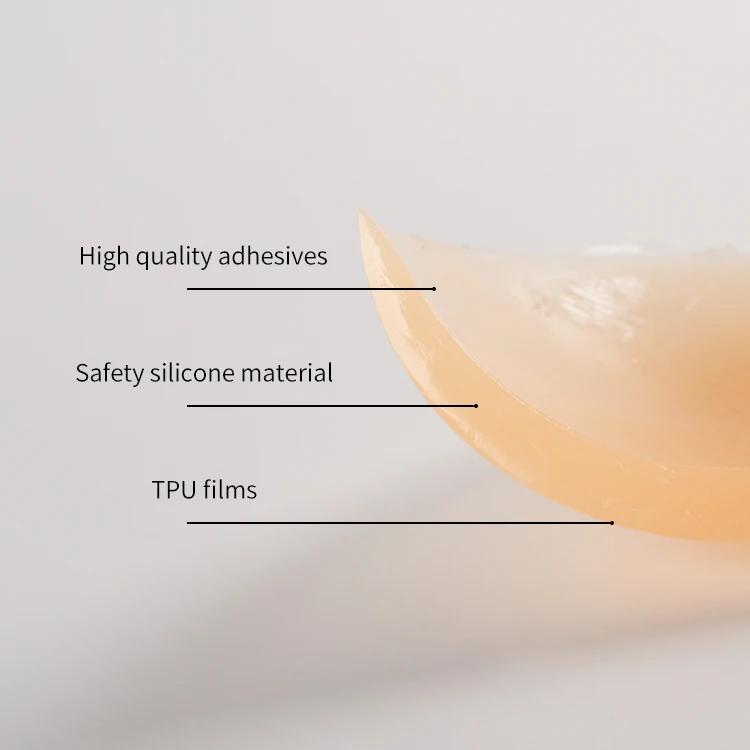 stick on silicone bra cups matte opaque gather breast invisible seamless adhesive silicone bra