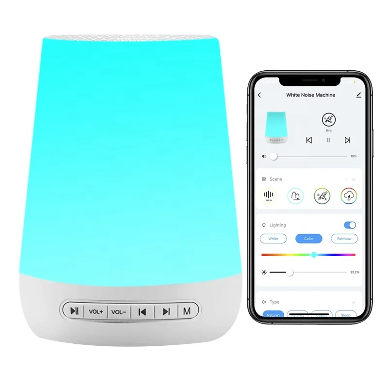 Support App And Voice Control To Adjust RGB Feeding Light And Music Baby Night Light Smart White Noise Sound Machine