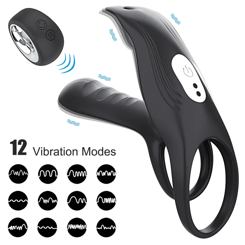 Couple Dual Use Entry Sperm Locking Ring Clitoral Stimulation Penis Cock Ring Adjustable For Man Delay Ejaculation