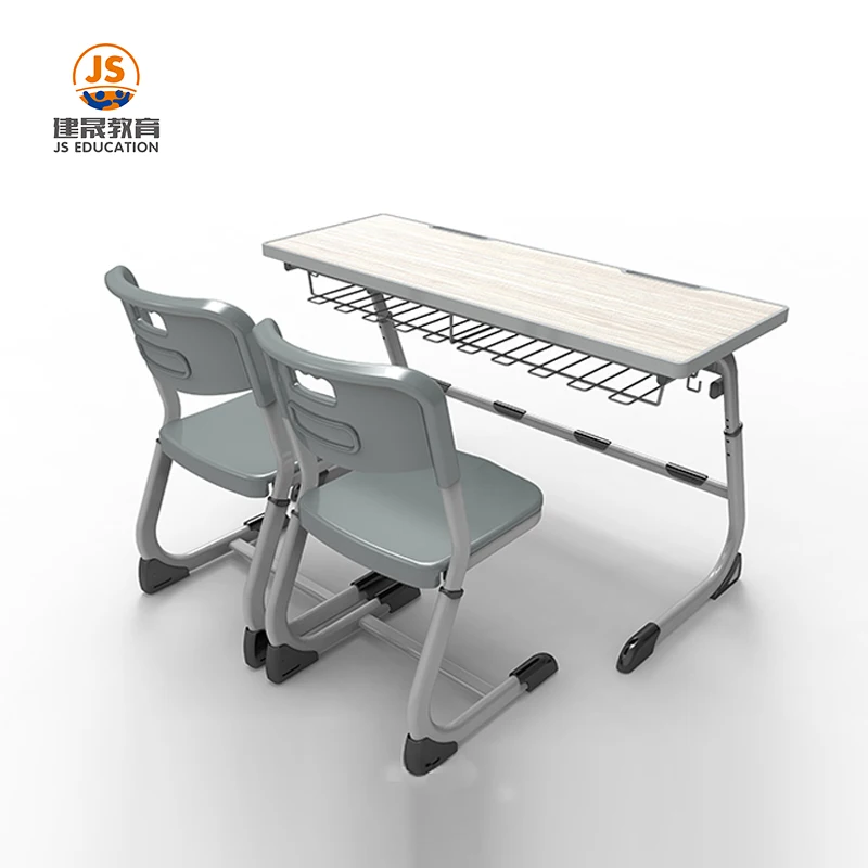 Столы и стулья с двумя людьми для класса со стальной
