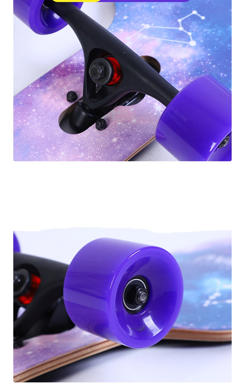 41 Inch Freeride Longboard Complete 7-ply Maple Cruiser Longboard Complete Skateboard