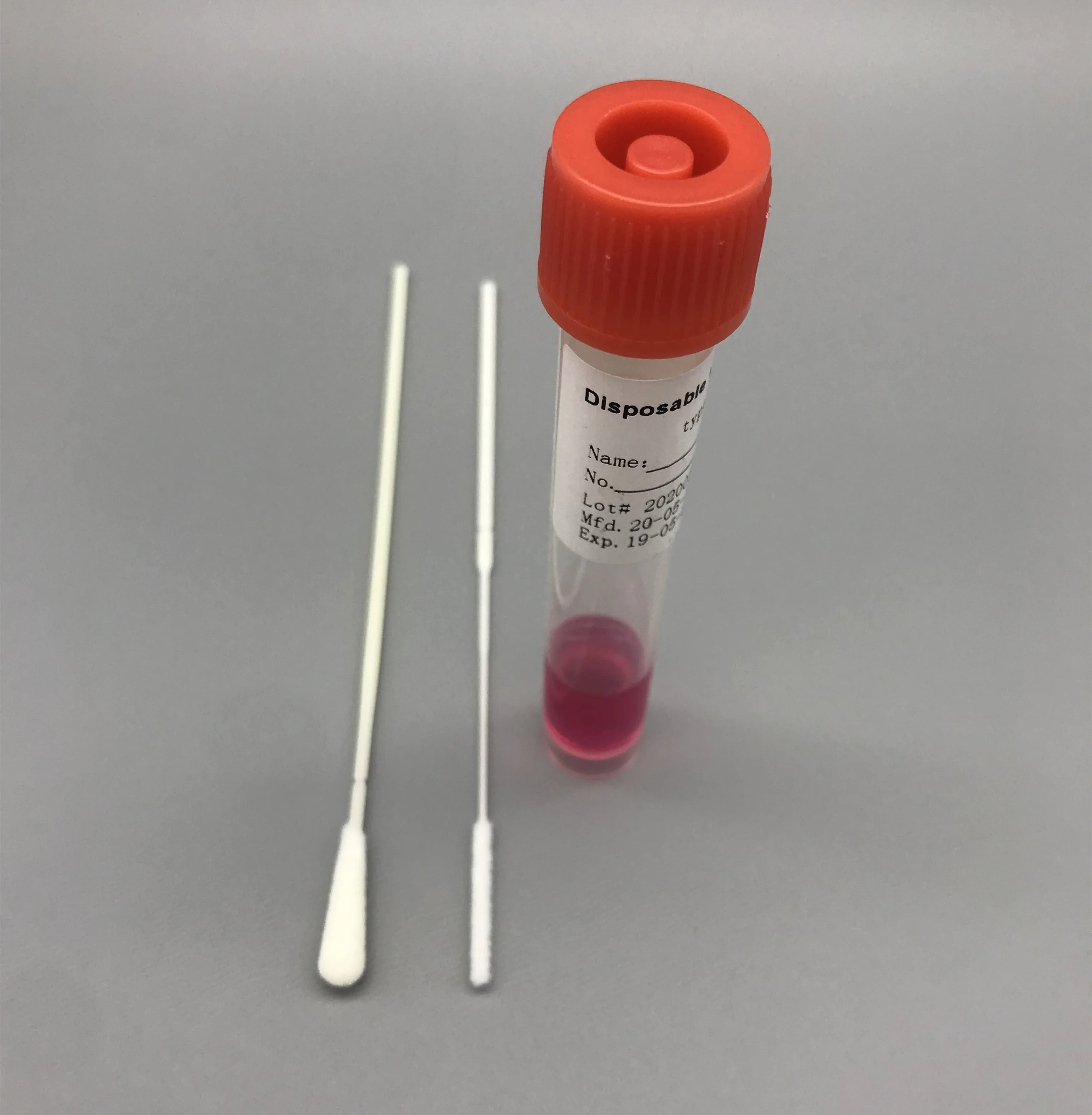 
Disposable Virus Sampling kit Viral transport media VTM kit with Flocked Swab Nasal Swab Throat Swab 