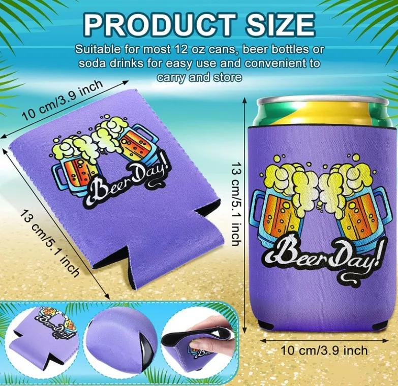Custom Logo Collapsible Personalized Promotional Stubby Holder 12 Oz Neoprene Beer Cooler Coozies For Cans