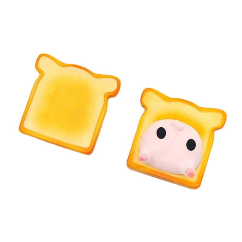 Home Decoration Tools Customized 3D Cute Toast Shape Silicone Fridge Magnets 3D Magnets for Fridge