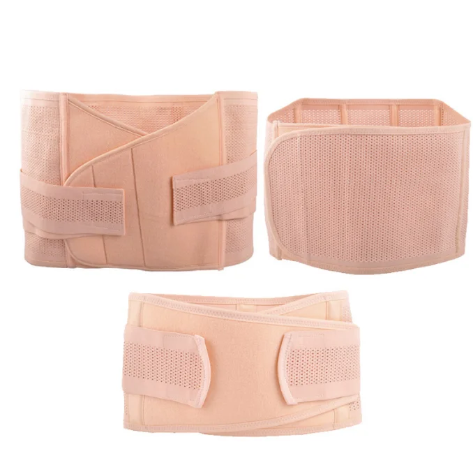Custom Label 3 in 1 Postpartum Support Recovery Belly Waist Pelvis Belt Shapewear Slimming Girdle Beige