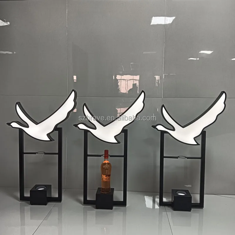 Rechargeable Night Club Bar LED Bottle Display VIP Glorifier Bottle Service GREY GOOSE White LED Bottle Presenter