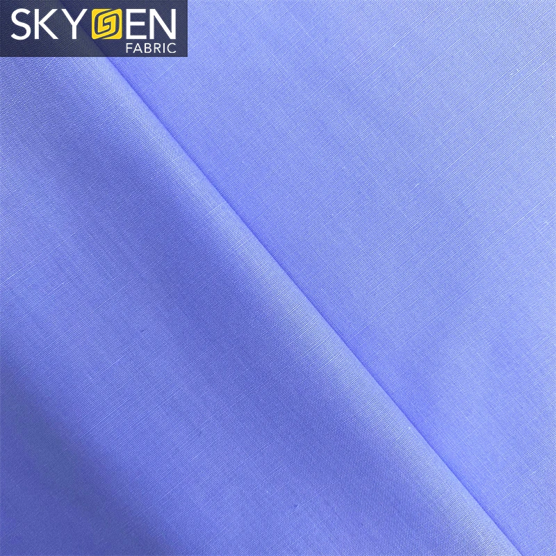 wholesale  woven dress  casual Cotton Polyester shirting seller TC CVC Poplin fabric