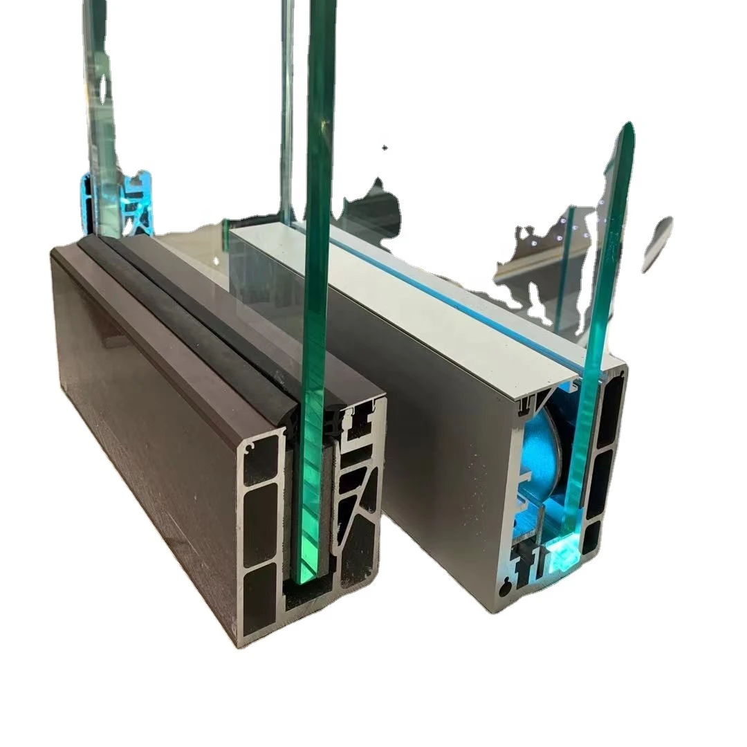 
terrace aluminium U channel frameless glass balcony balustrade 