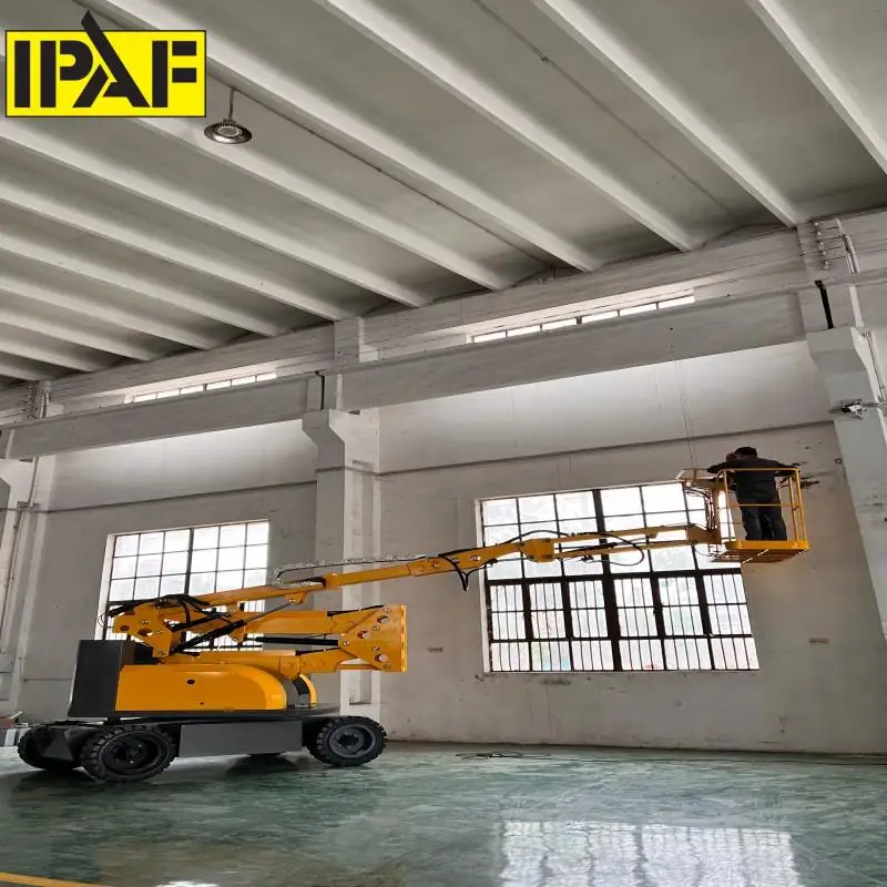 Cherry Picker Hydraulic Mobile Small Boom Lift Curved Arm Towable Track Electric Self Propelled Articulated Boom Lift