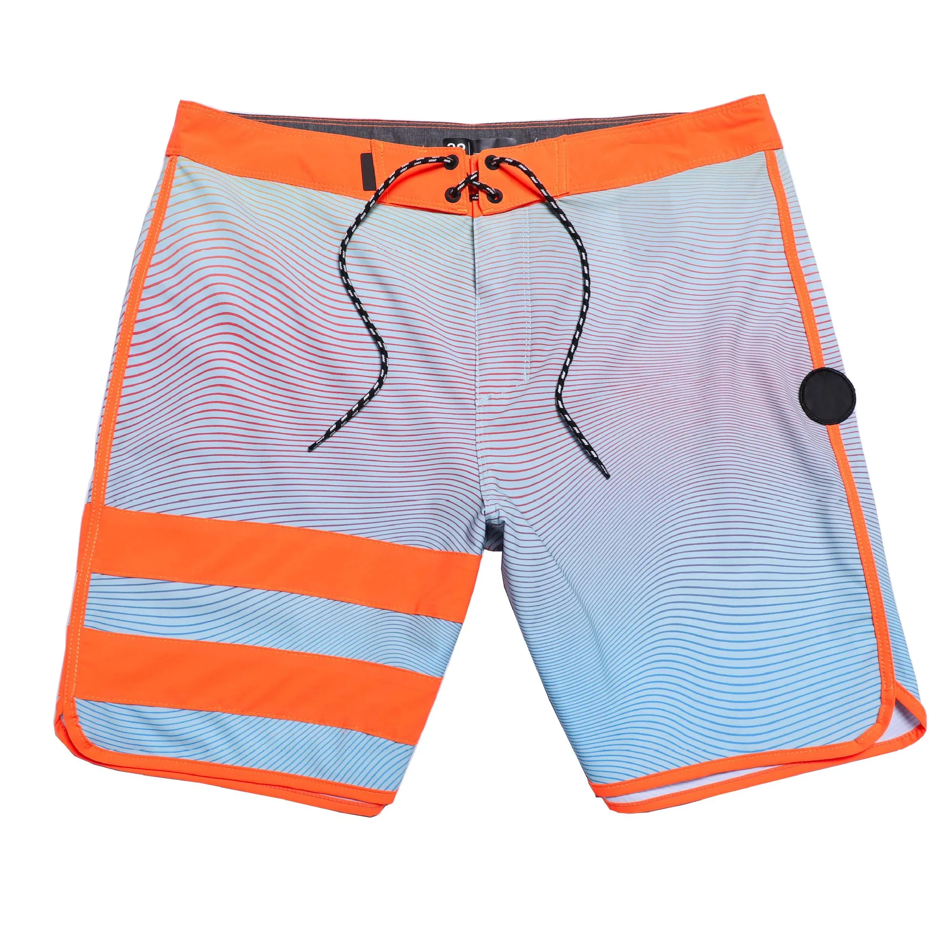 Custom Strips Design Sublimated Swim Trunks with Pockets Quick Dry Swim Suits Board Shorts for Boys