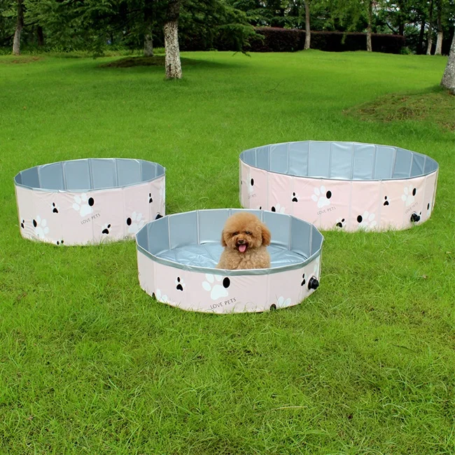 Wholesale folding dog bath tub swimming pool outdoor pvc portable pet dog pool
