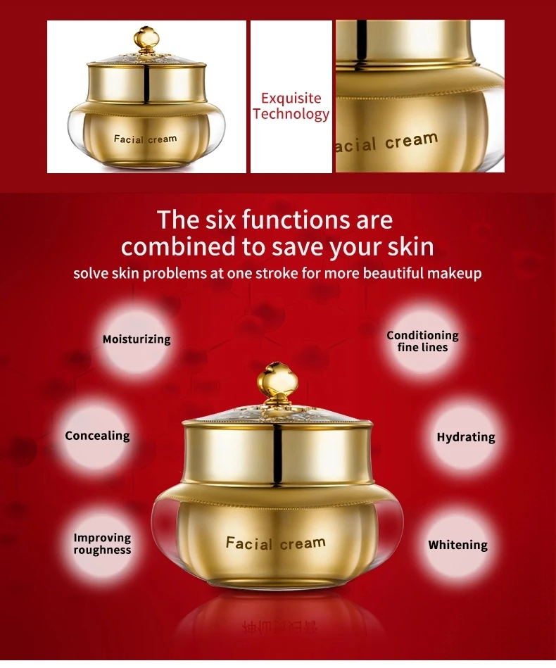 Custom Private Label Whitening Nourishing Anti Wrinkle Pearl Royal Lady Fair Face Cream Golden Pearl Face Whitening Cream
