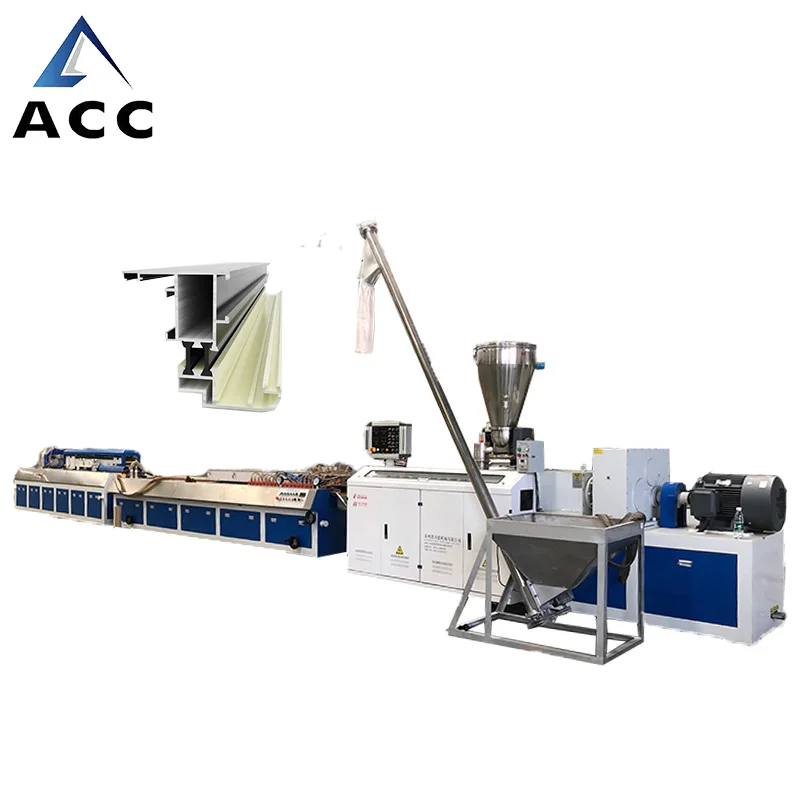 Plastic Cable Protection Cover UPVC Profile Extrusion Machine / upvc window making machine