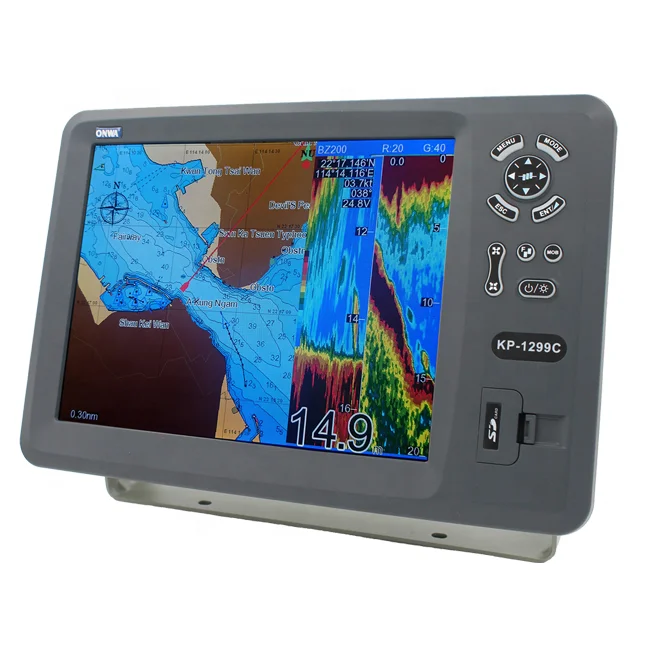 KP-8299C ONWA marine GPS Chart Plotter with Fish Finder/ KP-1299C GPS depth sounder/ Echo sounder (supports Expanded Features)