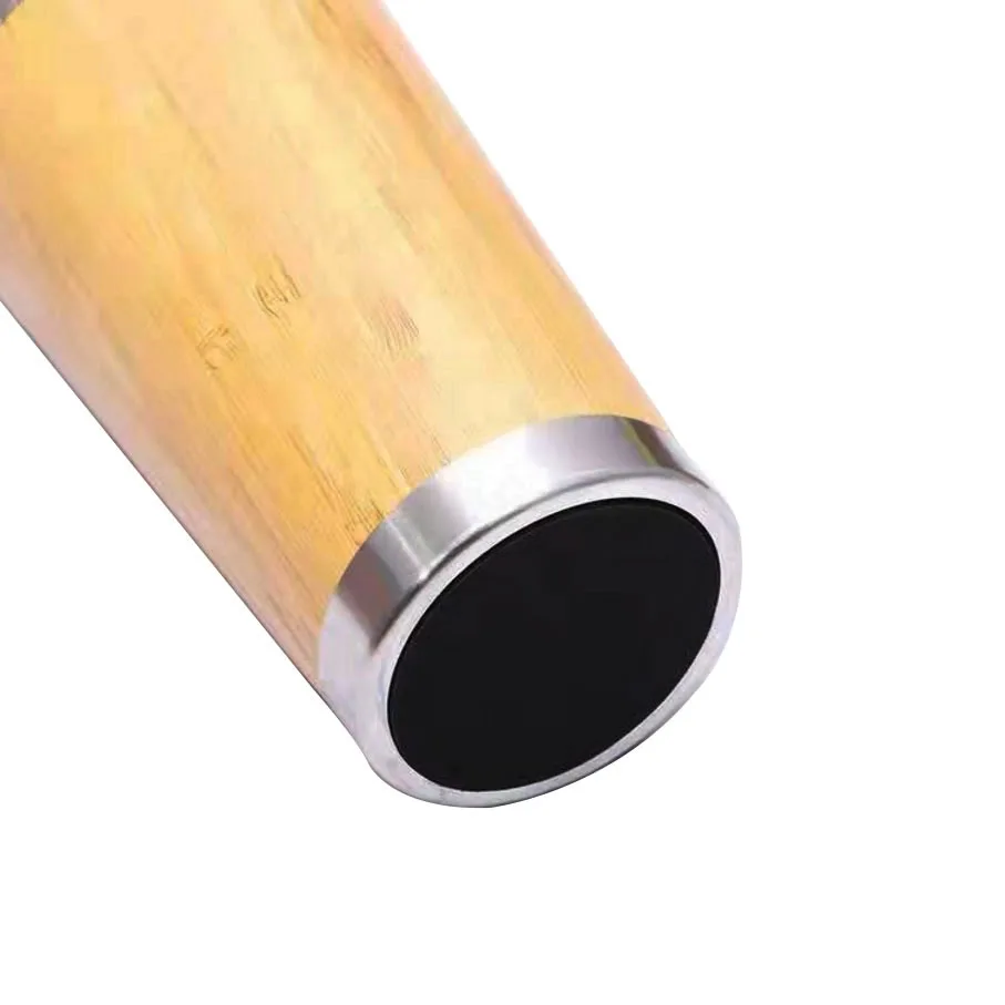 Eco-Friendly Double Wall Coffee Mug 50ml  Stainless Steel tumbler bamboo travel mug  with lid