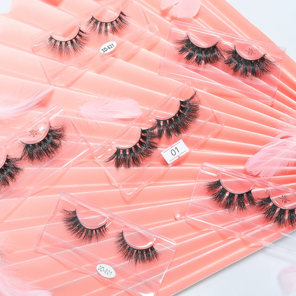 Pay  $10 shipping get free sample Eyelash Customized Boxes Lash Supplies 3d Faux Mink Lashes in Bulk