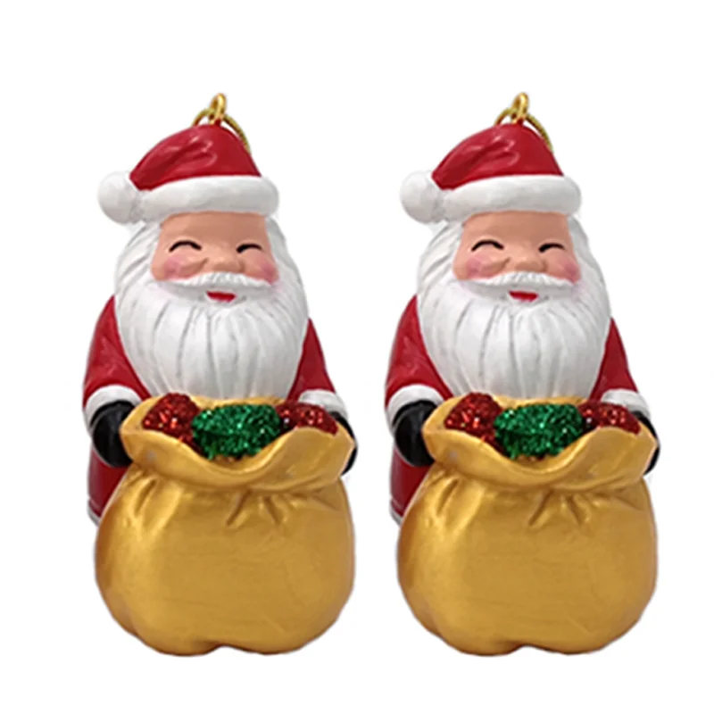 
Customized Christmas tree decorations handmade resin statue custom decoration factory resin sculpture cartoon character crafts 