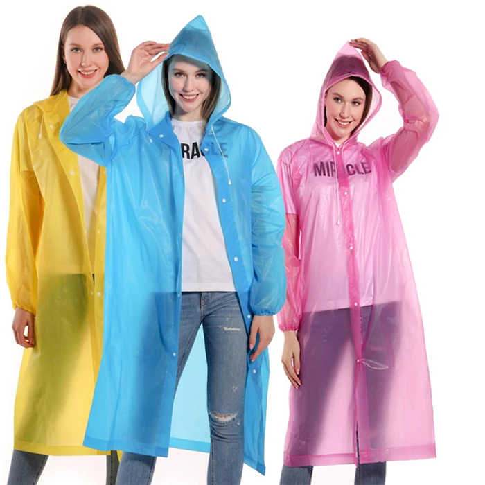 New Portable lightweight waterproof EVA raincoat color rainwear for hiking travel