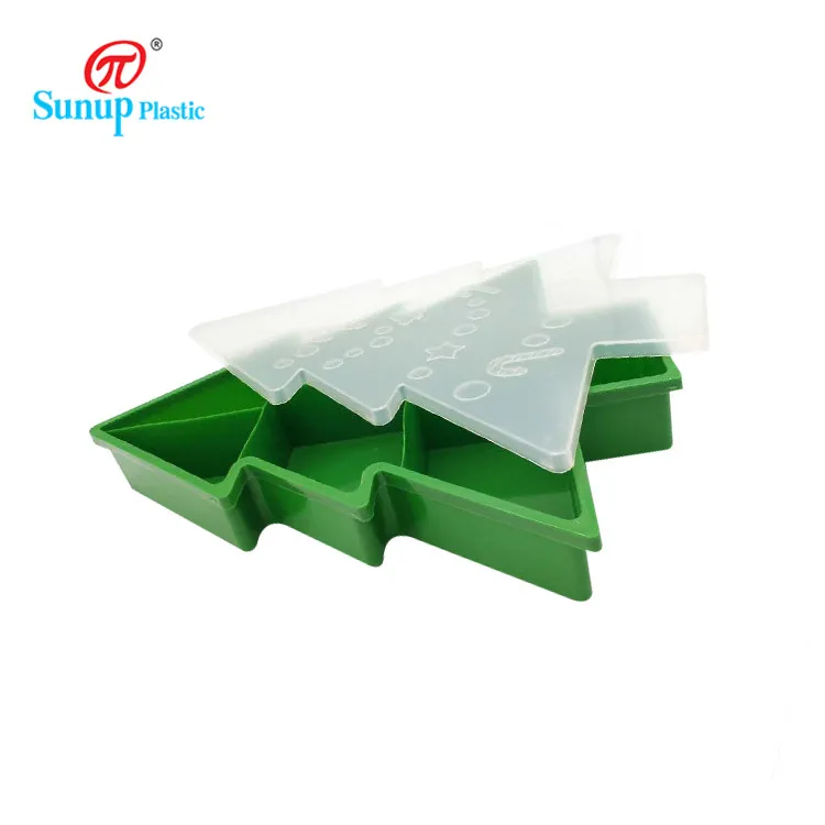 Christmas Tree Shaped Household Container Plastic Organizer Storage Box